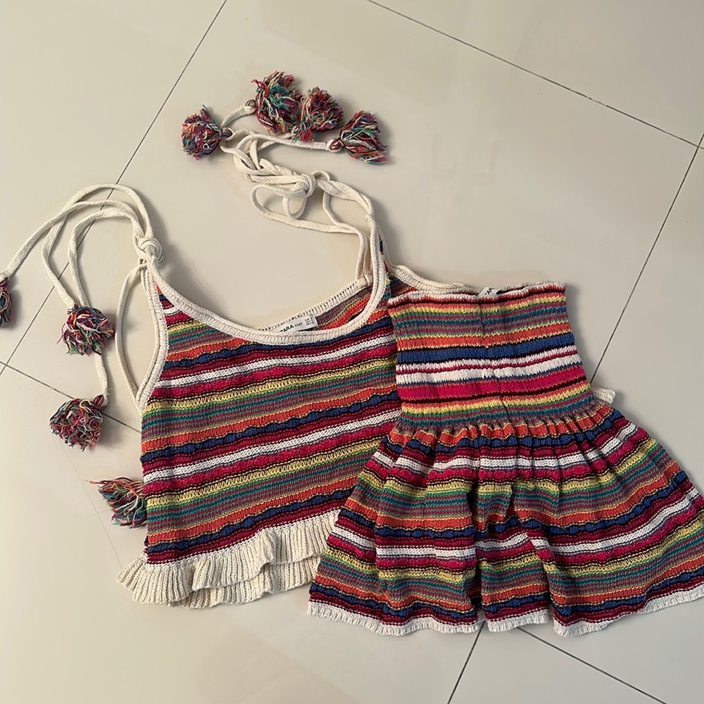 Zara Knit Two Piece Set